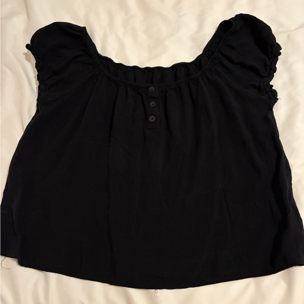Boho Flowy Button Tee